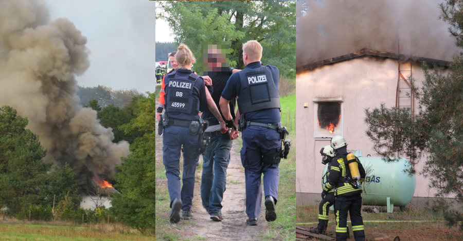 rathenow24's tweet photo. Brand in Mögelin: Zwei Gebäude in Flammen – Eine Person festgenommen #Premnitz #Rathenow #Havelland https://t.co/LEzG0Yxmpd https://t.co/V9q32Zc9DC