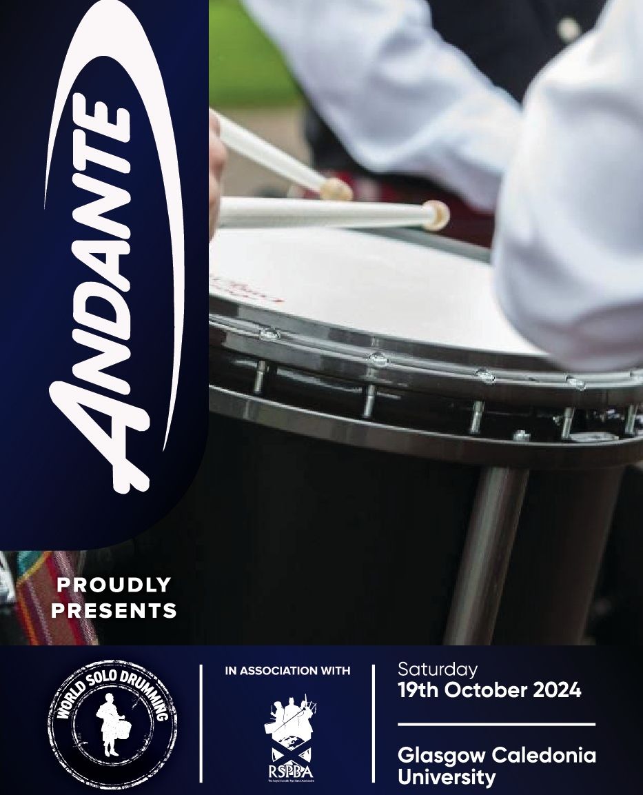 World Solo Drumming Championships 2024

Andante hosts their 22nd year sponsoring this prestigious event...in conjunction with the RSPBA.