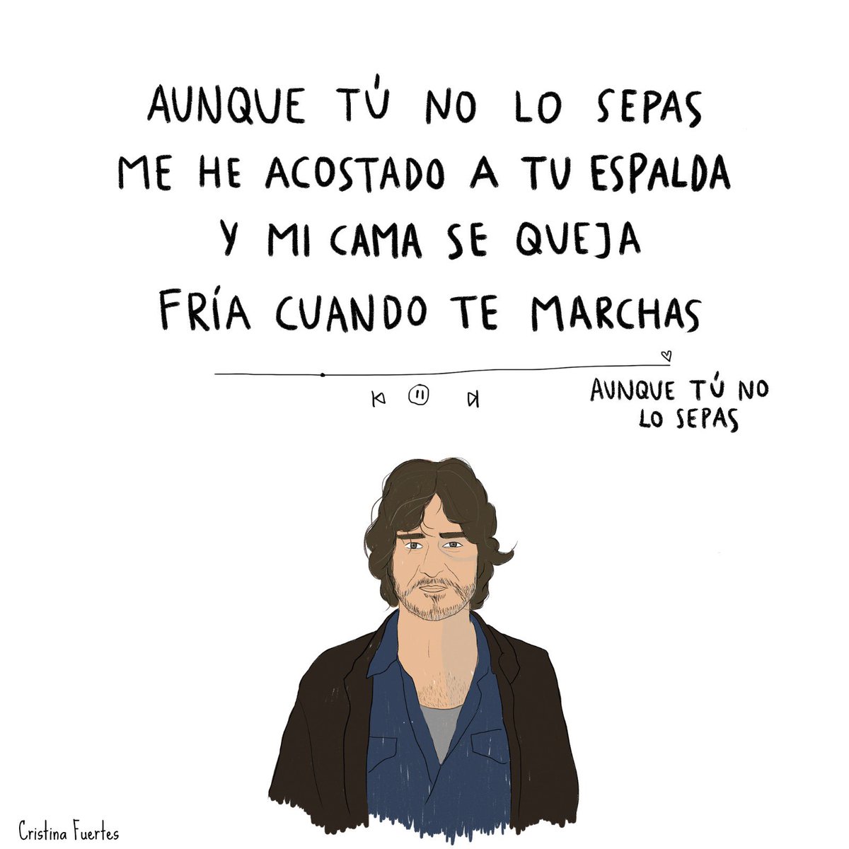 crisfuertes__'s tweet photo. Un poema de Luis García Montero titulado Aunque tú no lo sepas fue la inspiración de esta canción ❤️ https://t.co/NgnClyA6O6