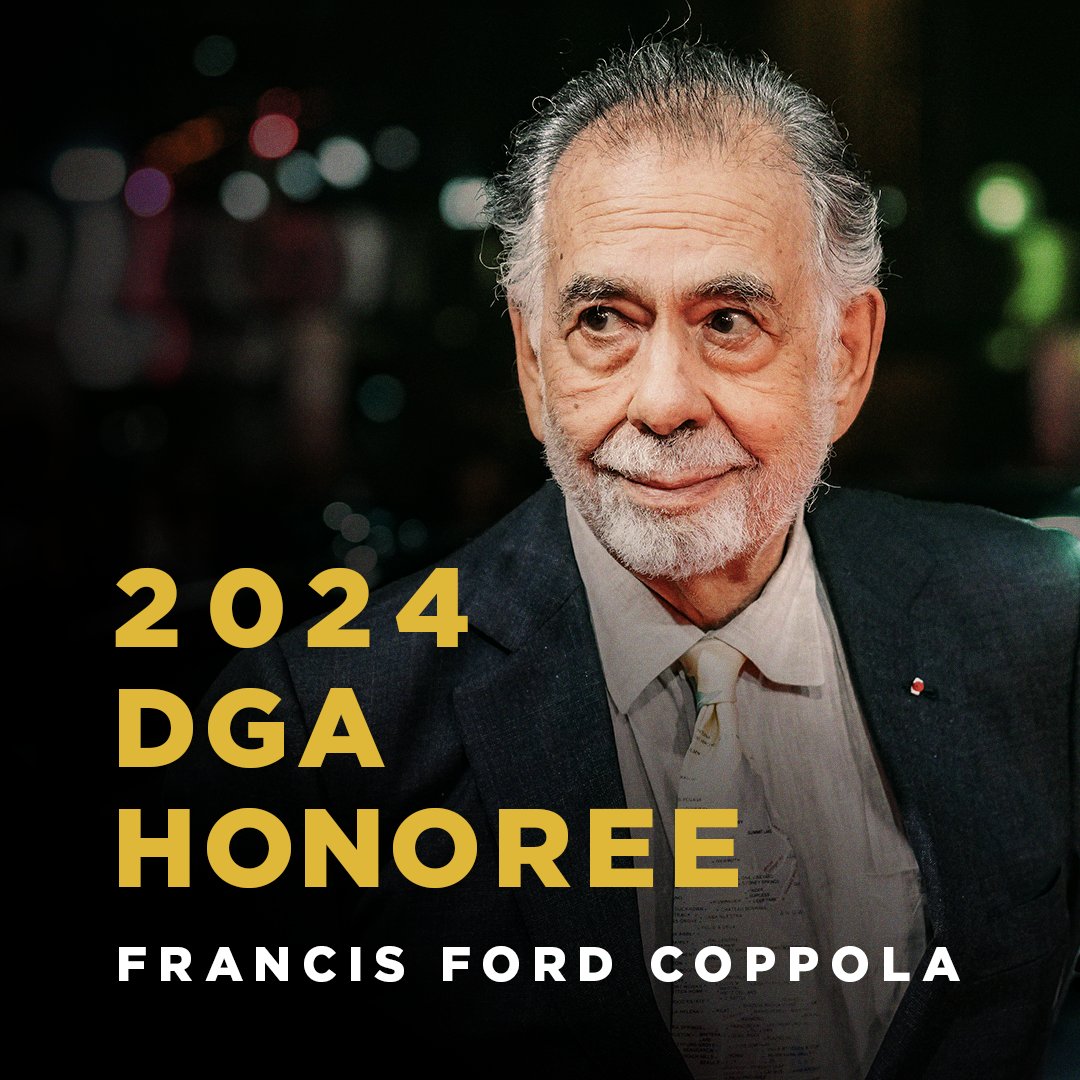 lionsgate (@lionsgate) on Twitter photo Honoring the visionary who changed cinema forever. Congratulations to Francis Ford Coppola on his #DGAHonors. <a href="/directorsguild/">Directors Guild</a> Honoring the visionary who changed cinema forever. Congratulations to Francis Ford Coppola on his #DGAHonors. <a href="/directorsguild/">Directors Guild</a>