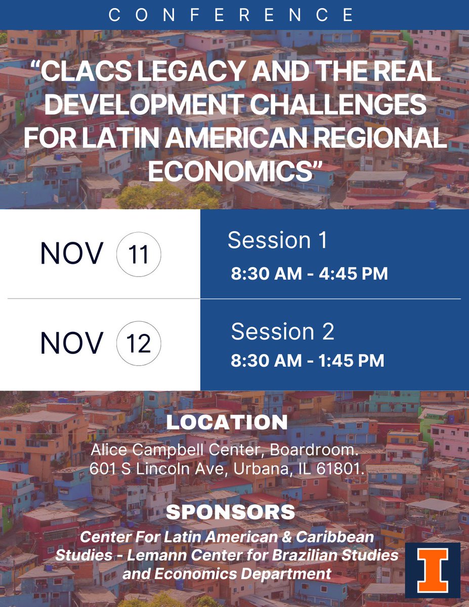 CLACS_Illinois's tweet photo. 🎉🌟 Celebrating 60 years of CLACS🌎 From pioneering research to training scholars, CLACS continues to impact the region under the legacy of Prof. Baer & Prof. Hewings. Join our conference to discuss key socioeconomic challenges in LATAM & the Caribbean. https://t.co/rAVpneeI58