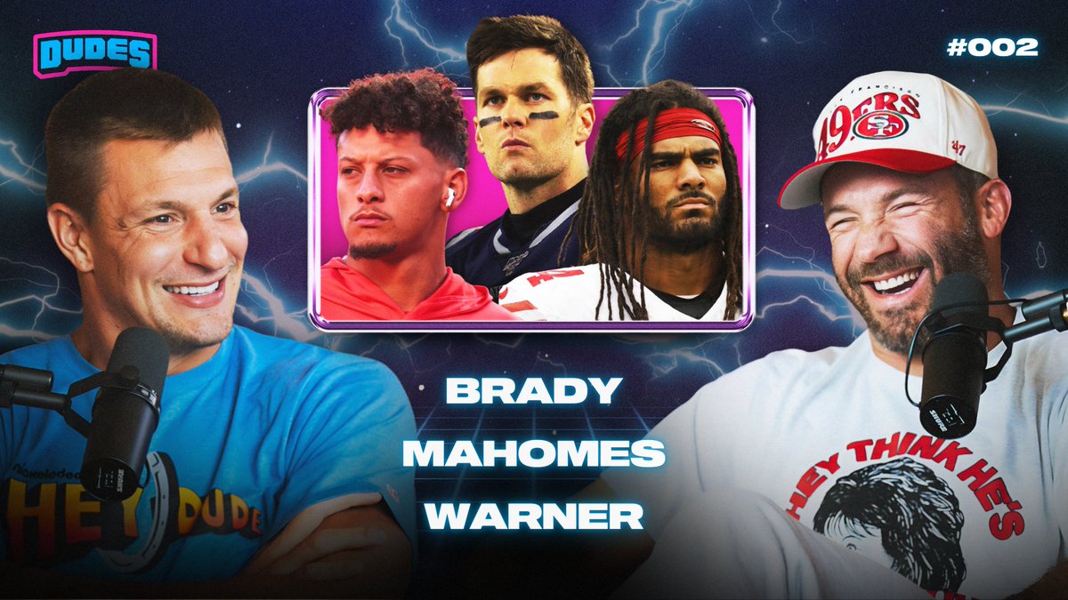 Rob Gronkowski and Julian Edelman on Tom Brady, Patrick Mahomes &amp; Fred Warner

🚨Episode is LIVE on YouTube!🚨

📺: youtube.com/watch?v=NLSjgq…

<a href="/PatrickMahomes/">Patrick Mahomes II</a> <a href="/TomBrady/">Tom Brady</a> <a href="/fred_warner/">Fred Warner</a>