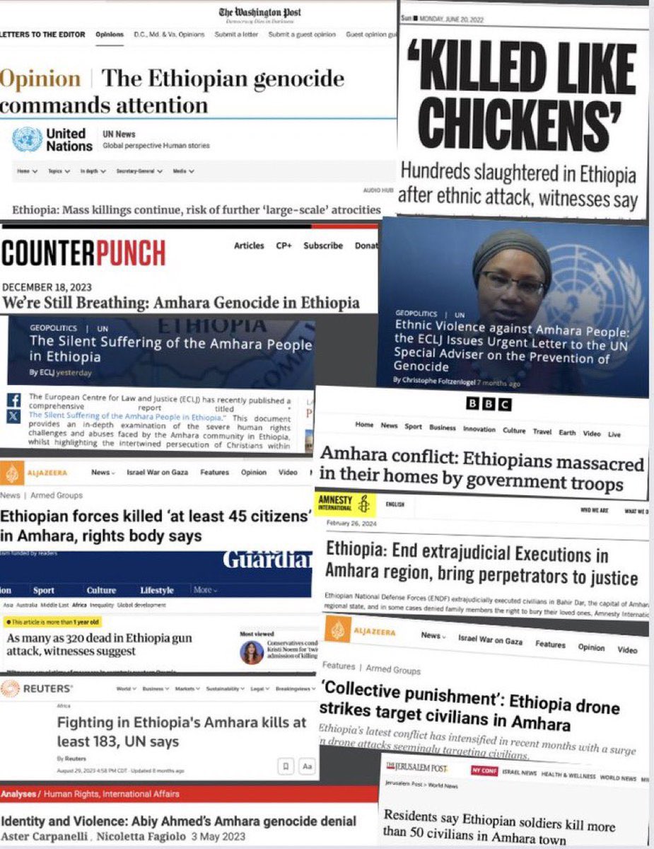 The ongoing #AmharaGenocide is being documented and reported. The diplomatic community and human rights organizations in Addis Ababa and beyond can’t pretend they don’t know. Silence is complicity—stop hiding from the truth! #AmharaGenocide <a href="/USEmbassyAddis/">U.S. Embassy Addis</a> <a href="/hrw/">Human Rights Watch</a>