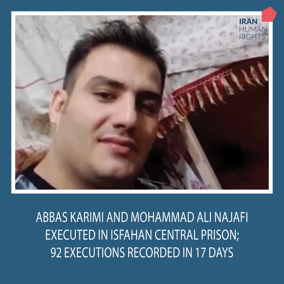punkpater's tweet photo. #Iran
Man was executed because he was too poor to pay blood money.
#AbbasKarimi sentenced to death for murder, had been granted an extension to raise blood money but his family were unable to meet the deadline.
#StopTheExecutionsInIran https://t.co/aC4fNQEnRR