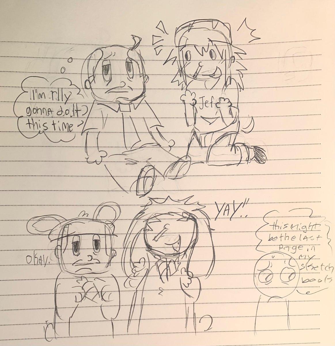 Fml no more pages in my sketchbook #SML #smltwt