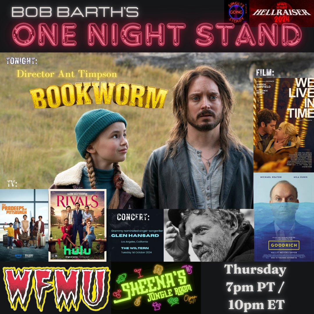 Bob chats with Director Ant Timpson (Bookworm)

Thursday, October 17th, 7pm PT / 10pm ET
on Bob Barth's One Night Stand (on Sheena's Jungle Room Stream)

Listen:
wfmu.org

Join THE PANIC ROOM here:
wfmu.org/playlists/show…

Archive:
wfmu.org/playlists/N1