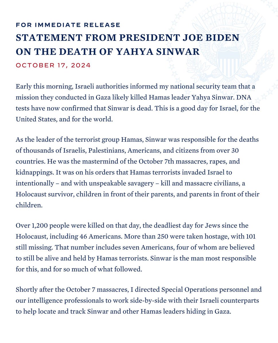 Breaking911's tweet photo. BIDEN: “This is a good day for Israel, for the United States, and for the world.” https://t.co/9GoB5KCFEu