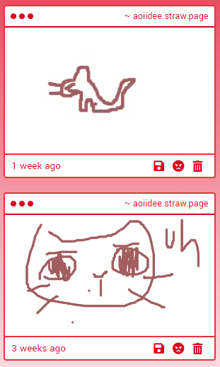 aoiidee's tweet photo. two gimmicks i got on my strawpage lolol i love how they're both cats #strawpage #strawpagegimmicks https://t.co/rkTjUHVn6t