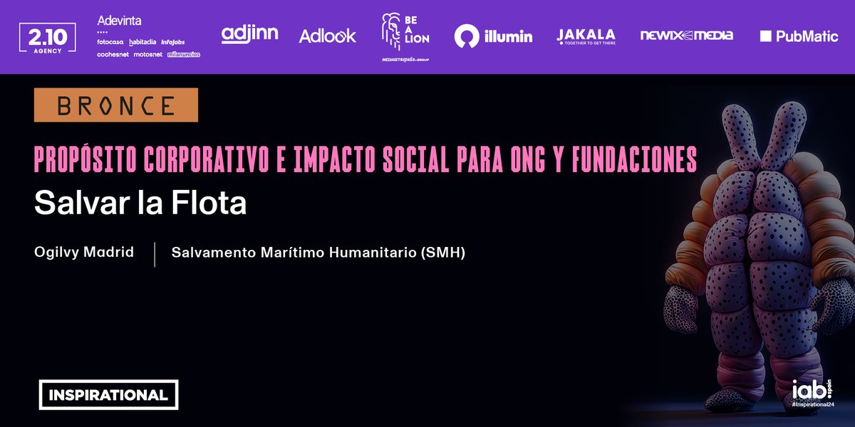 IAB_Spain's tweet photo. 🥉 Propósito corporativo e impacto social para ONGs y Fundaciones
‘Salvar la Flota’ de @OgilvyES Madrid para @smhumanitario https://t.co/pq8mzmagSM