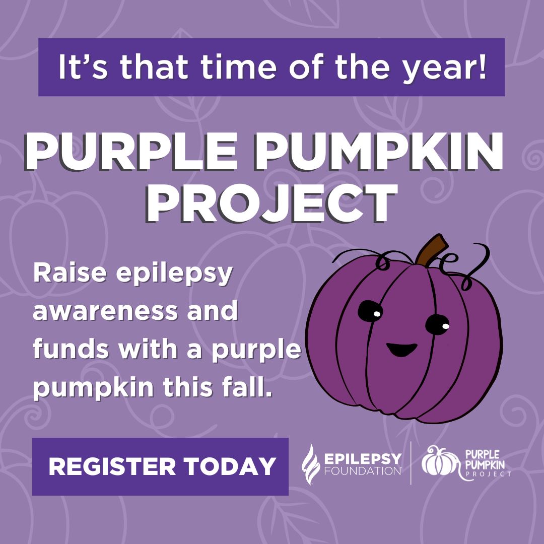 Who will you paint your pumpkin purple for epilepsy awareness this fall? Share with us in the comments below! Make sure to sign up for the #PurplePumpkinProject2024 today and share your pumpkins with us! Sign up today at bit.ly/4dQA8zt