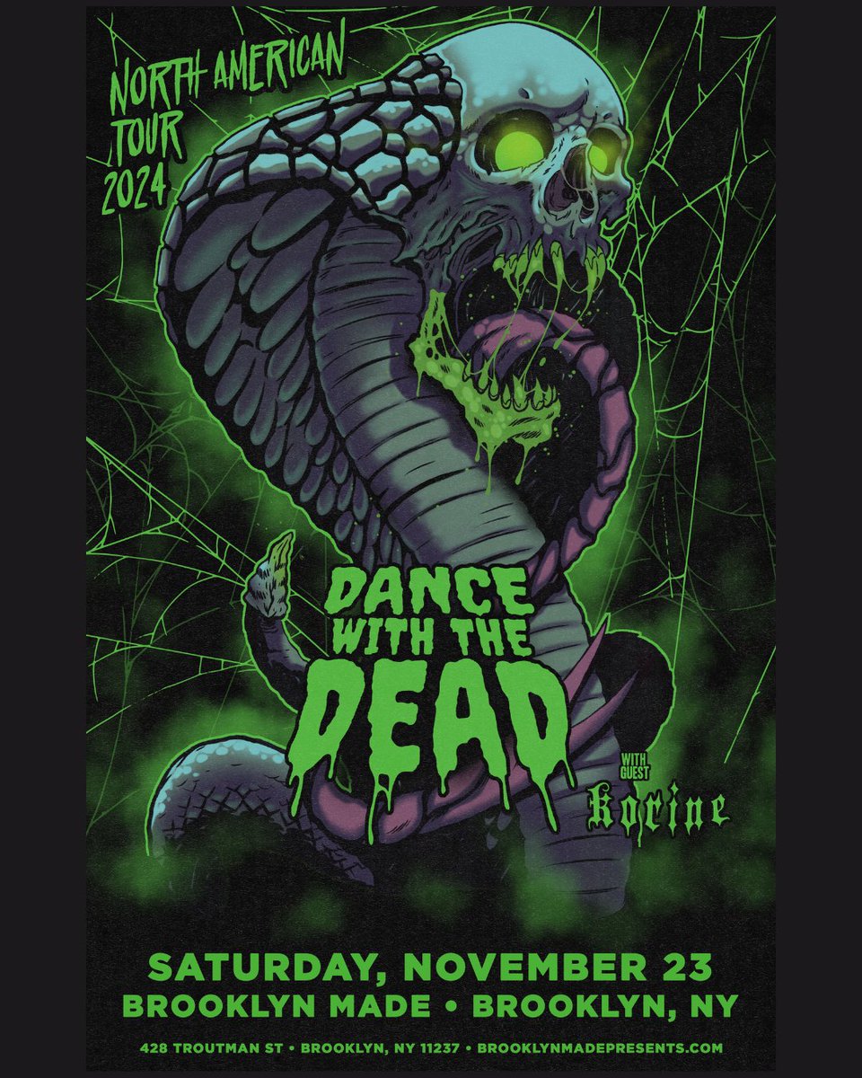 Brooklyn Made Presents (@bkmadepresents) on Twitter photo On Saturday, November 23, dynamic duo <a href="/DWTDmusic/">DANCE WITH THE DEAD</a> will play Brooklyn Made with <a href="/korineband/">Korine</a>. Grab your tickets here: bit.ly/4bTtMz9 On Saturday, November 23, dynamic duo <a href="/DWTDmusic/">DANCE WITH THE DEAD</a> will play Brooklyn Made with <a href="/korineband/">Korine</a>. Grab your tickets here: bit.ly/4bTtMz9