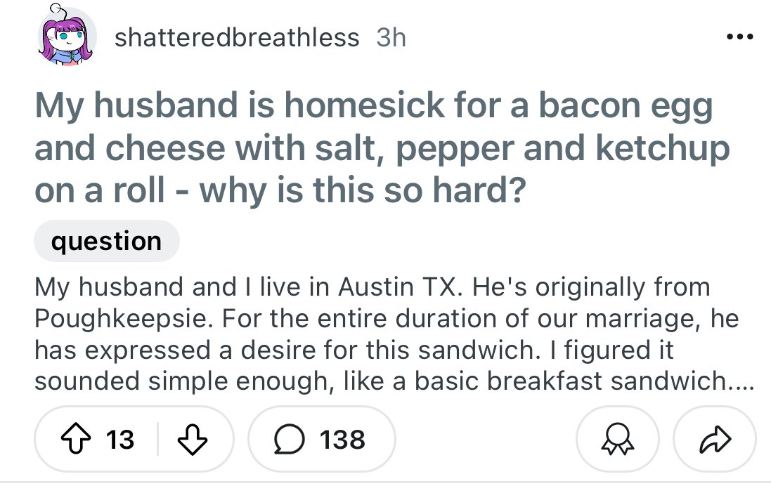 MattFriedmanNJ's tweet photo. If you leave the tri-state area, you’re not going to find the egg sandwich you grew up on, and you’ll never duplicate it in your kitchen. United Van Lines will never tell you that. https://t.co/yfYo7xNW13