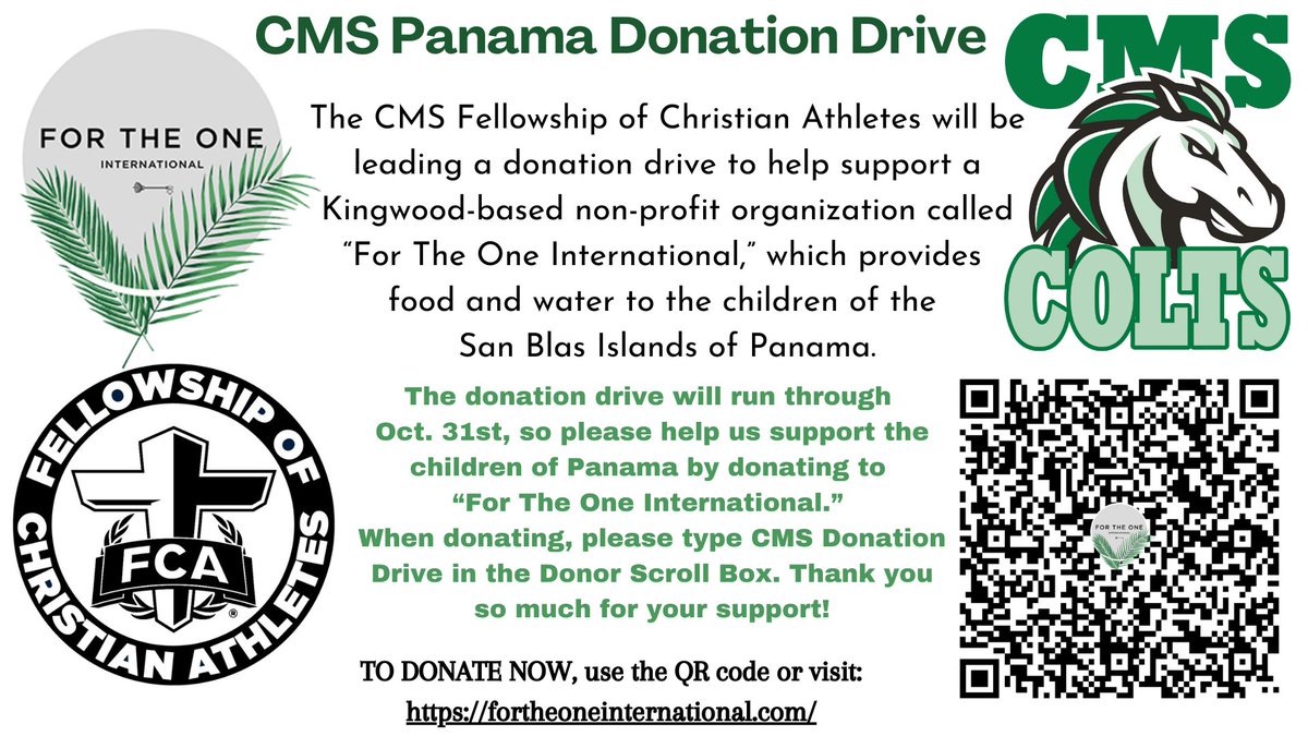 Help CMS to support an amazing cause! #theColtWay #humbleisd #CMScolts