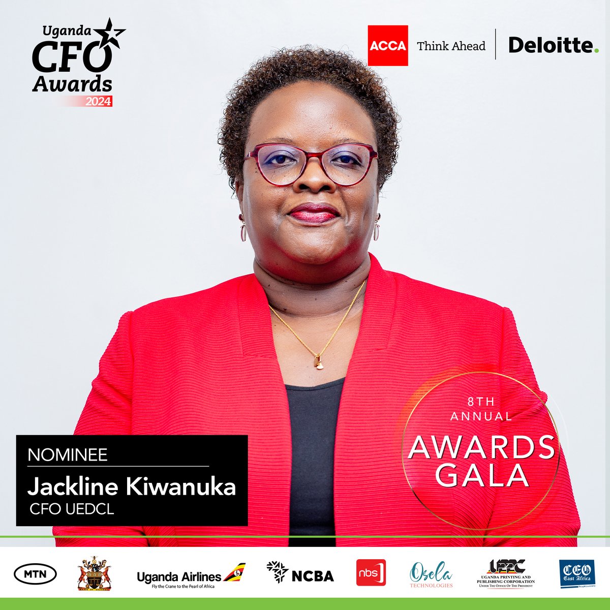 Public Sector Award is taken by Jaqueline Kiwanuka, CFO <a href="/UEDCLTD/">Uganda Electricity Distribution Company Ltd</a> at the #CFOAwardsUG24