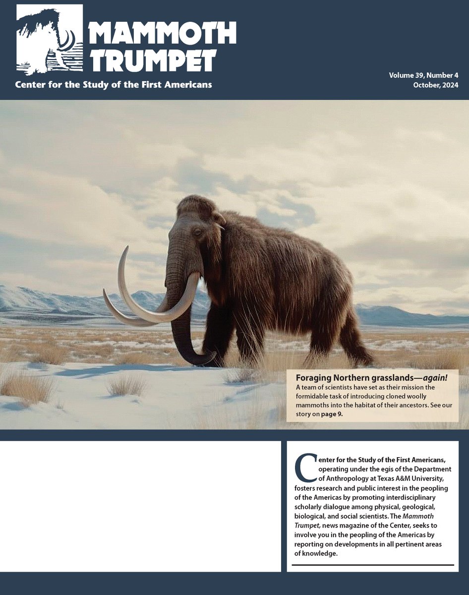 CSFA_TAMU's tweet photo. Foraging Northern Grasslands and Dining on Locusts in the October issue of Mammoth Trumpet.
Subscribe Today!
https://t.co/8GYuNwc4Nb 
#archaeology #archaeologist https://t.co/NbyyCWZZhG