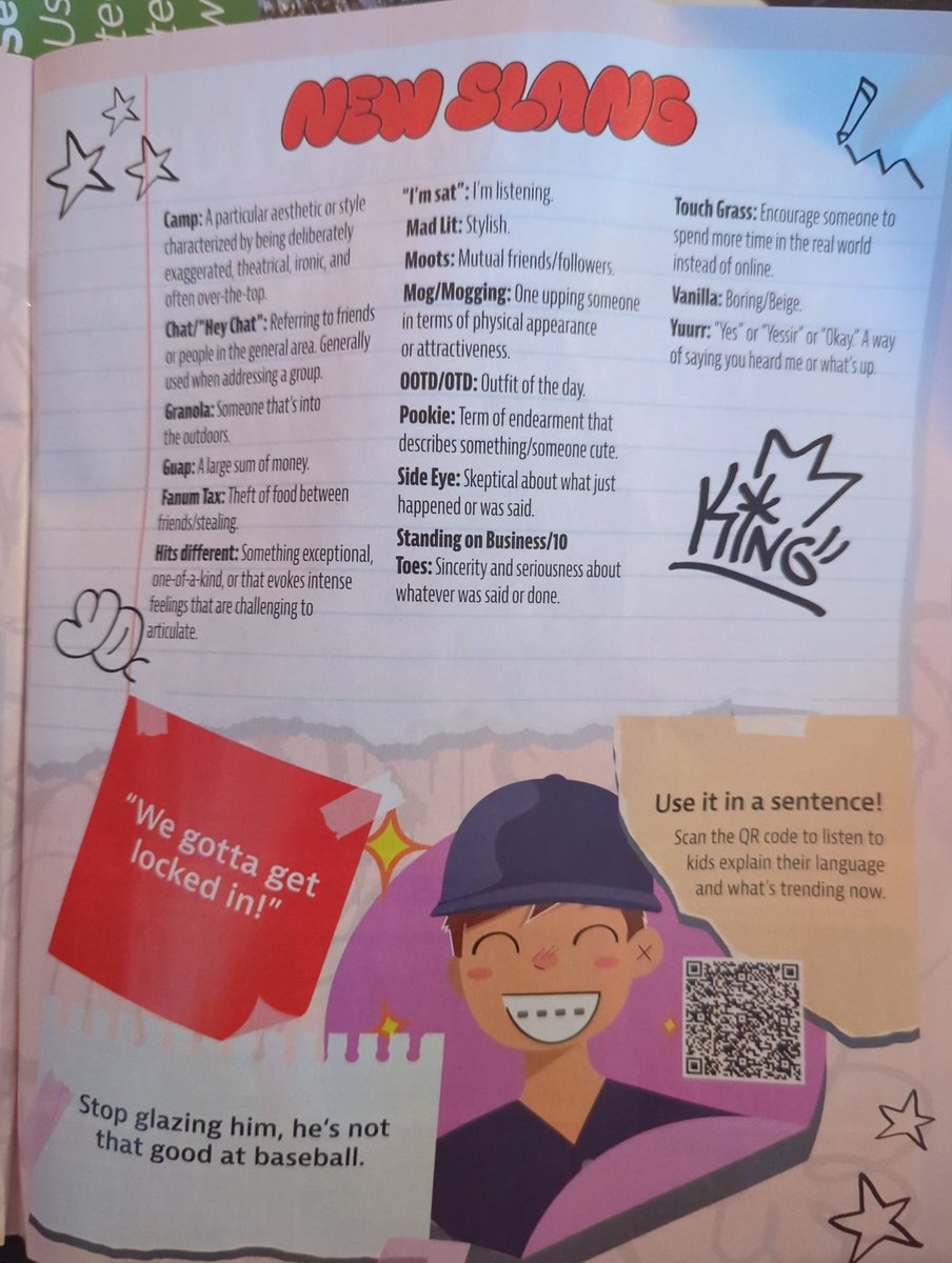 StioSignorina's tweet photo. The NEA magazine has slang in it 😂 https://t.co/mxhlbIreAC