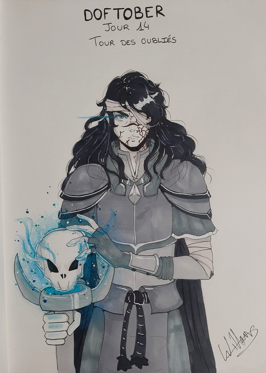 Doftober jour 14 : Tour des Oubliés 🏛
Je pouvais pas résister à l'idée de dessiner Raval pour ce thème, j'aime tellement ce personnage <3

#dofus #inktober