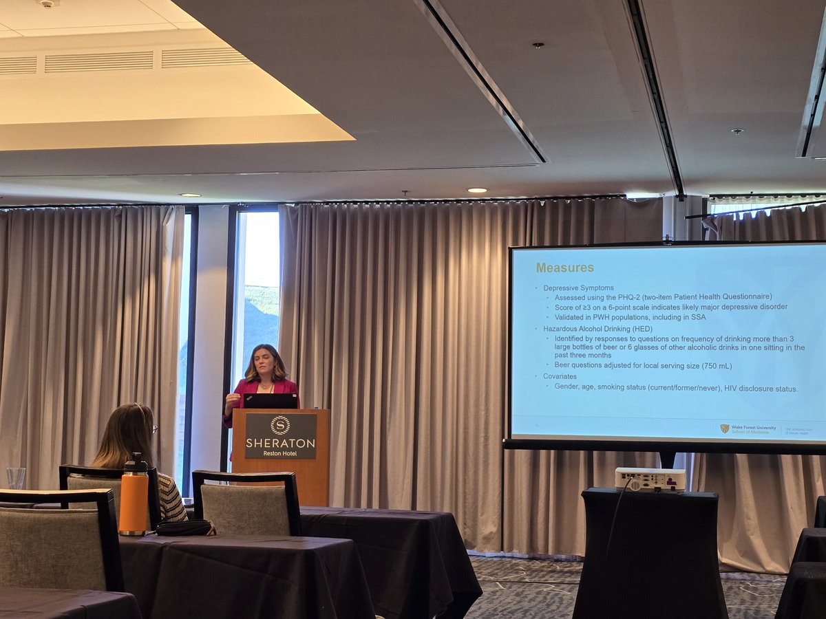 Leann Long (@dleannlong) on Twitter photo Excited to hear from my <a href="/wakeforestmed/">Wake Forest University School of Medicine</a> colleague Kathy Lancaster (@prof_klancaster) at #WSDS2024 about time-varying effect modeling for depression and heavy alcohol use in people living with HIV in Cameroon. Such interesting work! Excited to hear from my <a href="/wakeforestmed/">Wake Forest University School of Medicine</a> colleague Kathy Lancaster (@prof_klancaster) at #WSDS2024 about time-varying effect modeling for depression and heavy alcohol use in people living with HIV in Cameroon. Such interesting work!