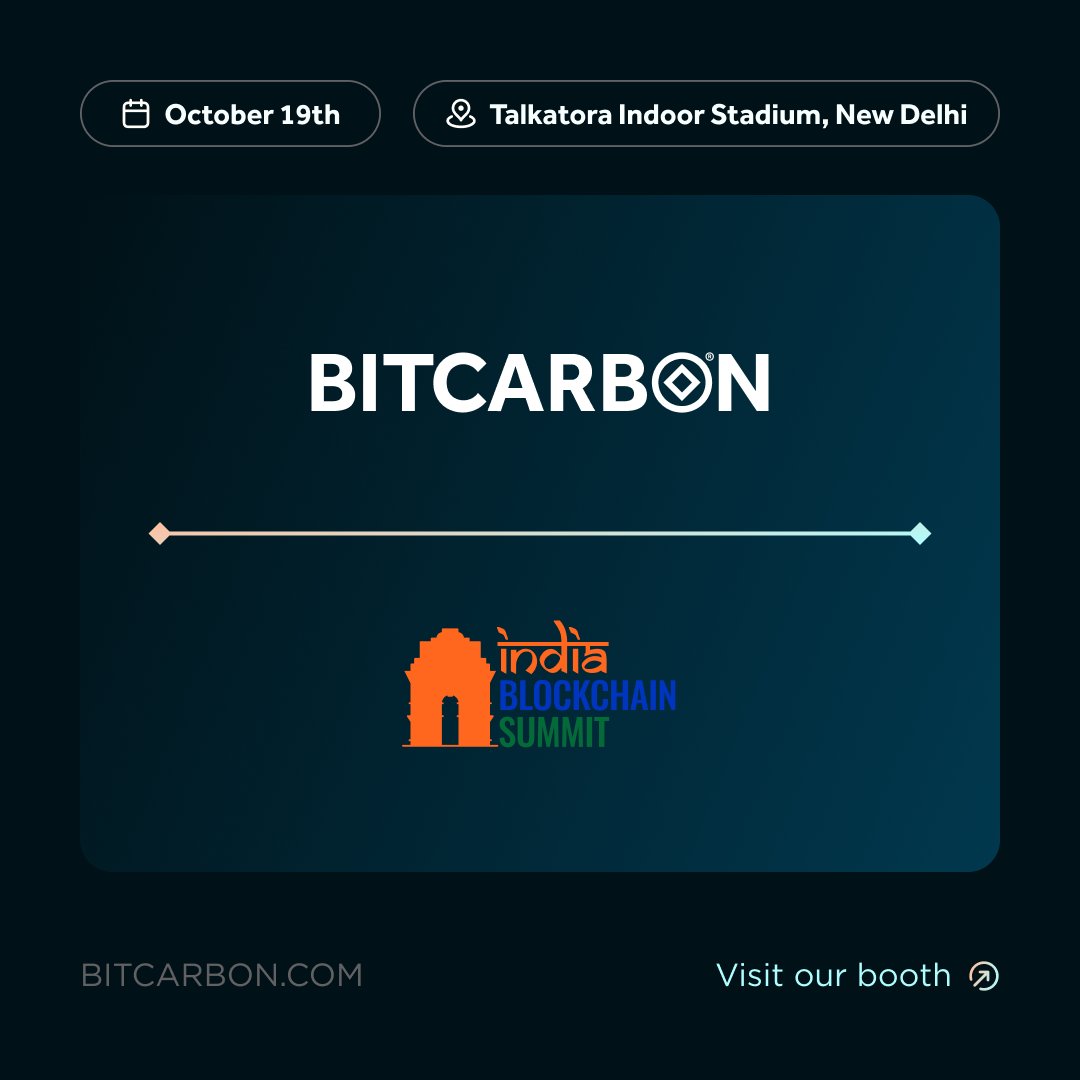 🚨 Exciting news! 🚨 

The Bitcarbon development team will have a booth and deliver a keynote at the India Blockchain Summit 2024! 💥 

If you're into $BCRBN and blockchain innovation, don't miss this chance to meet us in person and learn more about what’s next for the ecosystem!