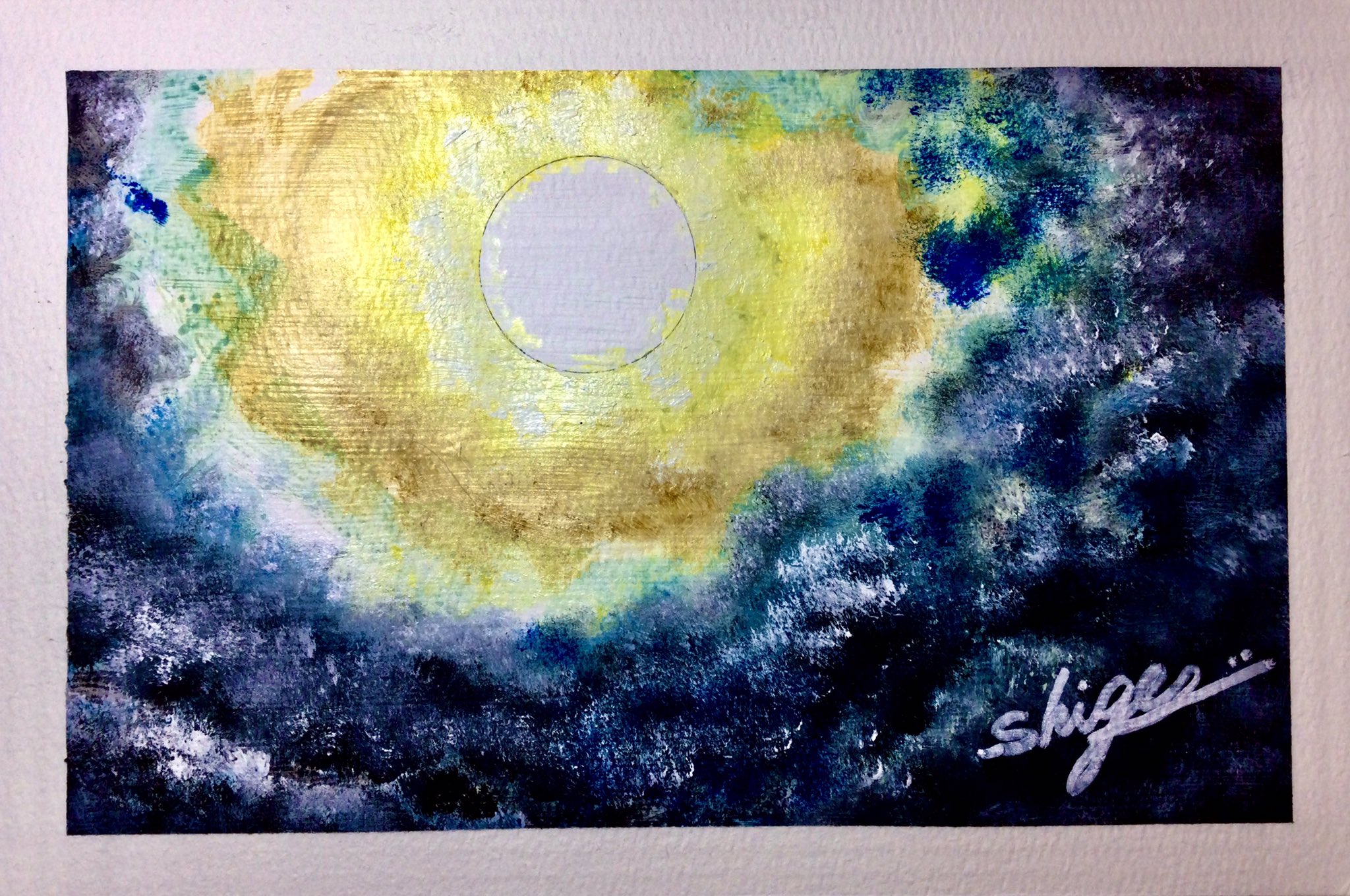 アクリル画　風景　925 How to draw 