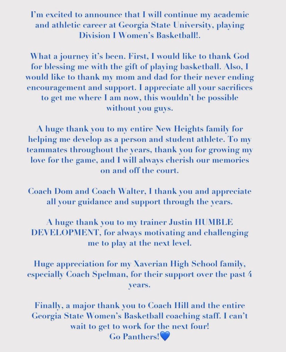 #Committed <a href="/NewHeightsNYC/">New Heights Youth Inc.</a> <a href="/Athletics_XHS/">Xaverian Athletics</a> <a href="/GSU_WBasketball/">GSU Women's Basketball</a>