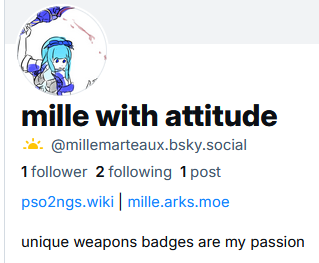a moderately tired mille tweet media