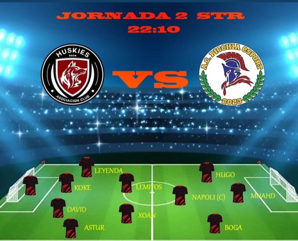 ac_huskies's tweet photo. ¡¡MATCHDAY!!

Esta es la formación oficial para el partido de hoy!
HOY a las 22:10 🆚 @ACPicchiaeSport 

Un gran duelo para todos los amantes de FC25!!!

Nos vemos sobre el campo!

Twitch: https://t.co/KKG16wDhtP

#ACH #STR #FC25 #ClubesPro https://t.co/S7tMUeucE3