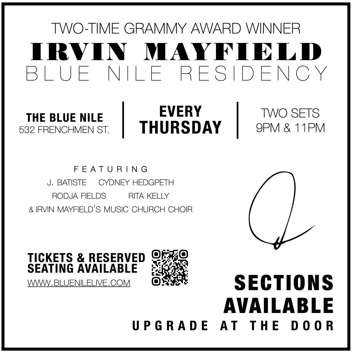 Irvin Mayfield brings the soul of New Orleans jazz to life! Thursdays, 9 PM @ Blue Nile. 🎺 #LiveJazz blue-nile.turntabletickets.com/r/grammy-award…