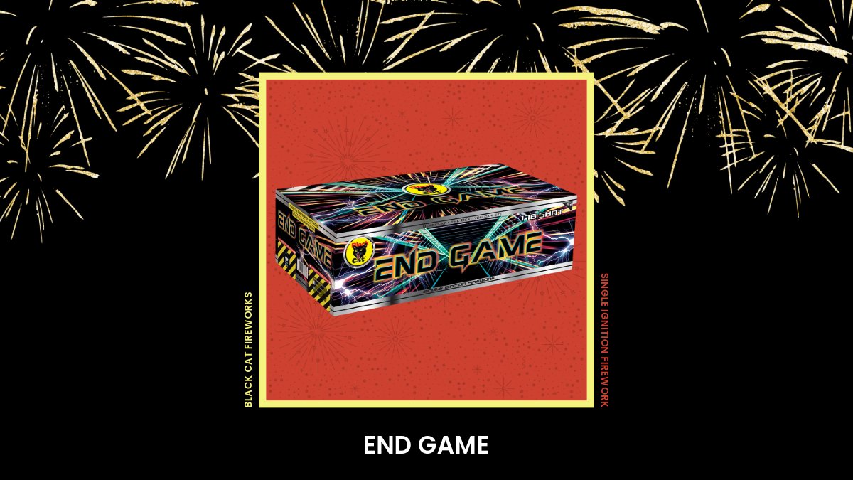 A 176 shot single ignition that impresses with a wide variety of effects including colourful comet tails rising up to red starbursts with white glitter, brocade bursts with green glitter and blue starbursts with gold glitter.

#Fireworks #BonfireNight #BlackCatFireworks