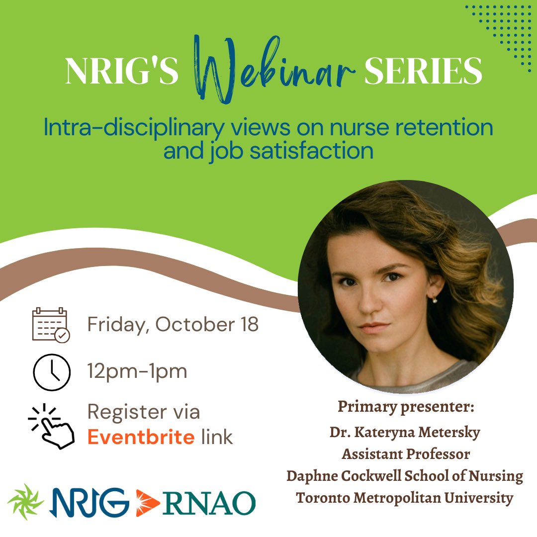 RNAO Nursing Research Interest Group (NRIG) tweet media