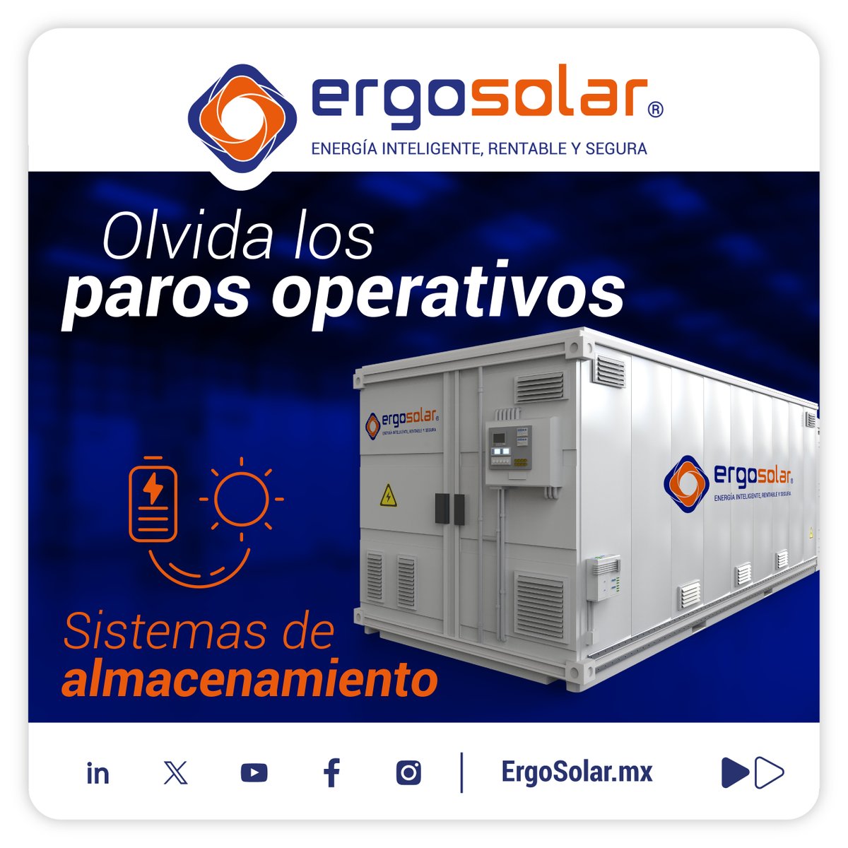 ErgoSolar's tweet photo. Maximiza la productividad y eficiencia de tus operaciones gracias a un suministro energético ininterrumpido ⚡ ⚙️ https://t.co/nhcGsQmY9l