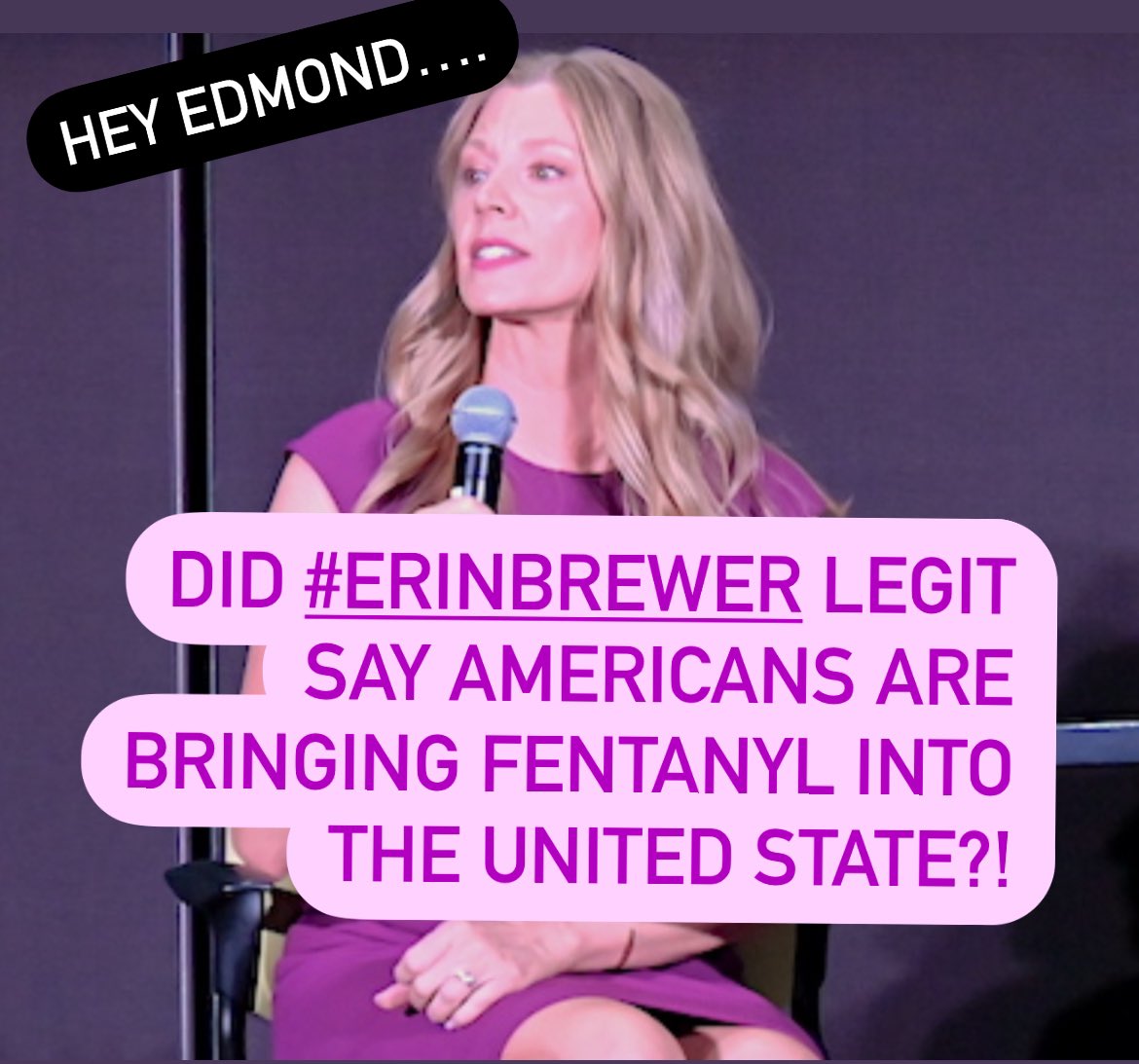 OKFirst2026's tweet photo. Lolzzzz did y’all hear Edmond’s biggest #BernieSanders supporter aka #ErinBrewer #SD47 candidate imply Americans are bringing in the fentanyl?! 😳 😹 Props to @nondocmedia on the debate for Tulsa to watch the train wreck from afar 😇 https://t.co/jIbjwwZxqG