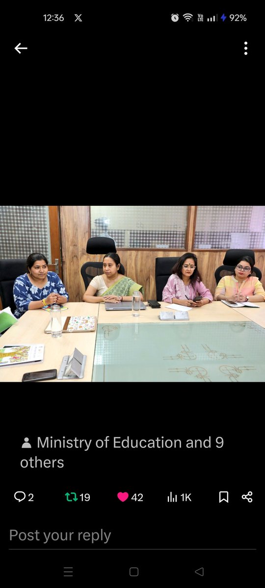 ushasharma1947's tweet photo. #NCERT की #CNCL टीम के साथ एक गहन विमर्श!विषय-पूर्ण साक्षर भारत की लक्ष्य प्राप्ति के लिए शिक्षक शिक्षा संस्थानों हेतु #CNCL को किस दिशा में कार्य करने की आवश्यकता है!छात्र-अध्यापक को अभिप्रेरित करना!ज़मीनी स्तर पर कार्य करना! #PMInternshipScheme में #ULLAS हेतु संभावनाएं खोजना! https://t.co/FaUiEPPpHI