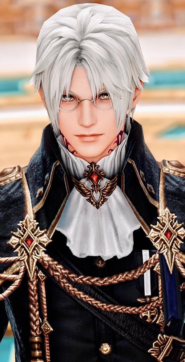 Academic Thancred with and without glasses #ffxiv #Thancred #ThancredThursday