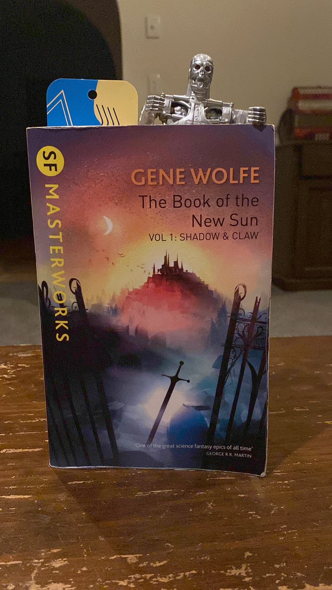 plasticoneill's tweet image. Haven’t read much sci-fi, but I’m really enjoying Gene Wolfe’s classic. I’m finding it kinda difficult to follow, but Im told many readers feel that way with the new sun saga. #Severian #bookofthenewsun