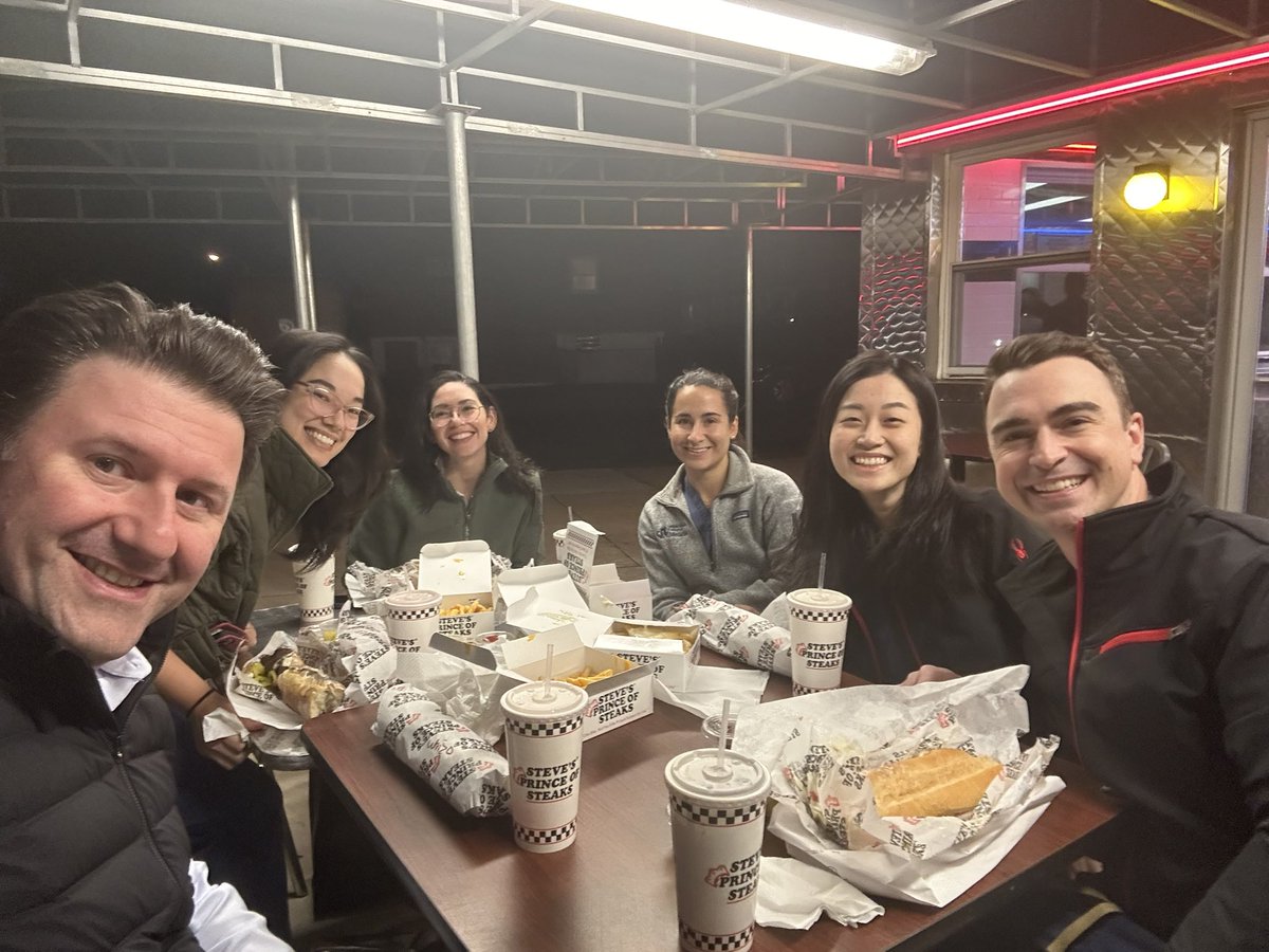 Benjamin Croll (@urocroll) on Twitter photo What better way to top off a double cystectomy day than cheese steaks with <a href="/uretericbud/">Alexander Kutikov MD</a> and team! Huge benefit of fellowship training with some of the best people in the country <a href="/FCUroOnc/">Fox Chase Cancer Center Department of Urology</a>
#WhizWit #PhillyERAS What better way to top off a double cystectomy day than cheese steaks with <a href="/uretericbud/">Alexander Kutikov MD</a> and team! Huge benefit of fellowship training with some of the best people in the country <a href="/FCUroOnc/">Fox Chase Cancer Center Department of Urology</a>
#WhizWit #PhillyERAS