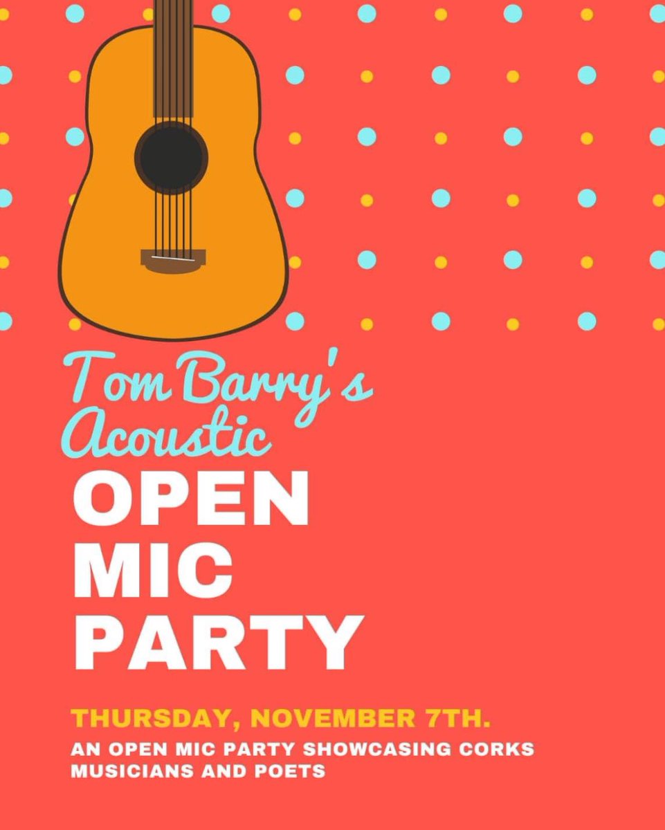 Join us for a night of creativity &amp; connection! Whether ur a musician, poet or storyteller, we invite u to share ur talents in a cosy atmosphere by our firelit session.🔥🎶Enjoy pizza &amp;pints while supporting fellow artists.🎻🪗We can’t wait to see what you bring to Tom Barry’s!