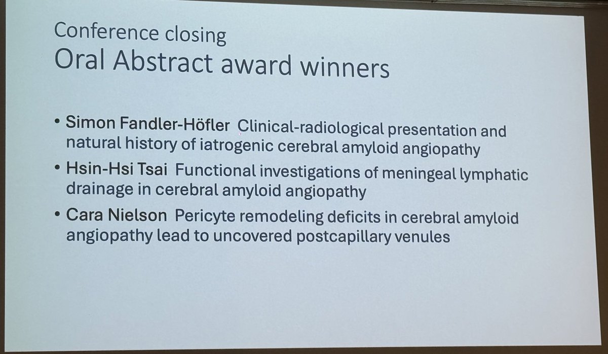 iCAAassociation's tweet photo. Congratulations to the winners of the oral and poster awards for their outstanding contributions! 🏆 🧠 #CAAconference2024 https://t.co/VUFhuQ8Lsd
