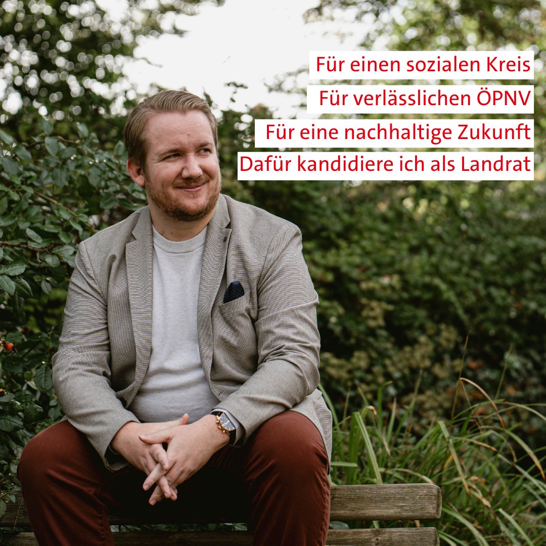 Ich möchte Landrat werden! ✊🌹

Wir brauchen jetzt mehr Investitionen, mehr Mut, eine jüngere Stimme und vor allem eine linkere, sozialere Politik!

Dafür möchte ich als Landratskandidat für die SPD im Kreis Paderborn antreten 🫶