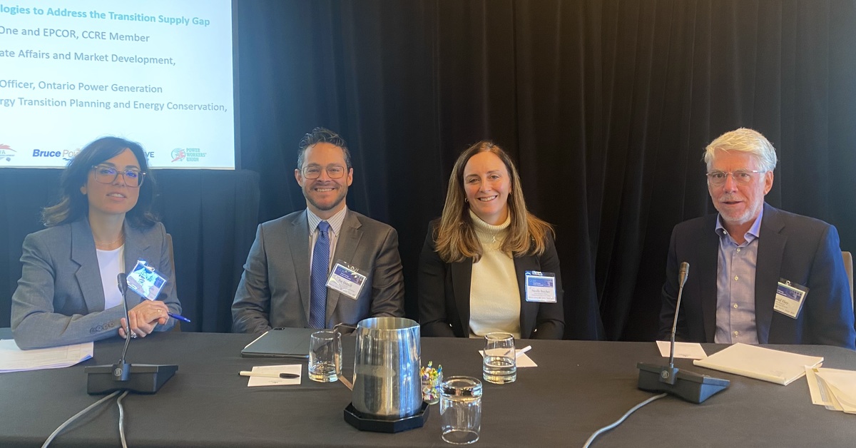 Bruce Power NGS (@bruce_power) on Twitter photo Bruce Power’s <a href="/PDalzell3/">Pat Dalzell</a> spoke at the CCRE Annual Energy Leader’s Rountable alongside fellow panelists Nicolle Butcher from <a href="/opg/">Ontario Power Gen</a>, Cara-Lynn Wade from <a href="/Enbridge/">Enbridge</a>, and moderator and CCRE member David Hay, about addressing the transition supply gap to meet the growing energy demand. Bruce Power’s <a href="/PDalzell3/">Pat Dalzell</a> spoke at the CCRE Annual Energy Leader’s Rountable alongside fellow panelists Nicolle Butcher from <a href="/opg/">Ontario Power Gen</a>, Cara-Lynn Wade from <a href="/Enbridge/">Enbridge</a>, and moderator and CCRE member David Hay, about addressing the transition supply gap to meet the growing energy demand.