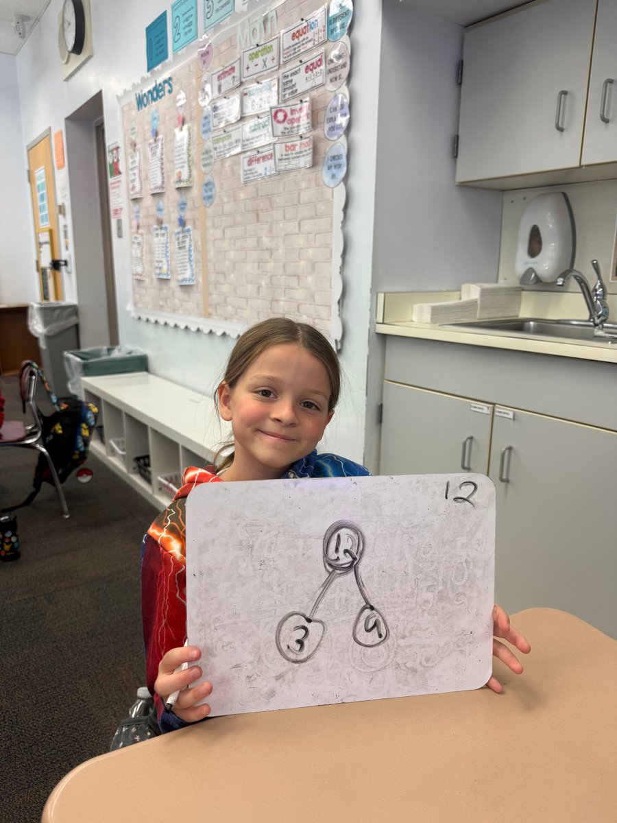 CETHedgehogs's tweet photo. Counting forward, counting back, bar models, number bonds, and fact families - third graders are #GettingHedgeucated and building number sense any way you look at it! ๐ ๐ฆ https://t.co/Hysb887o3I