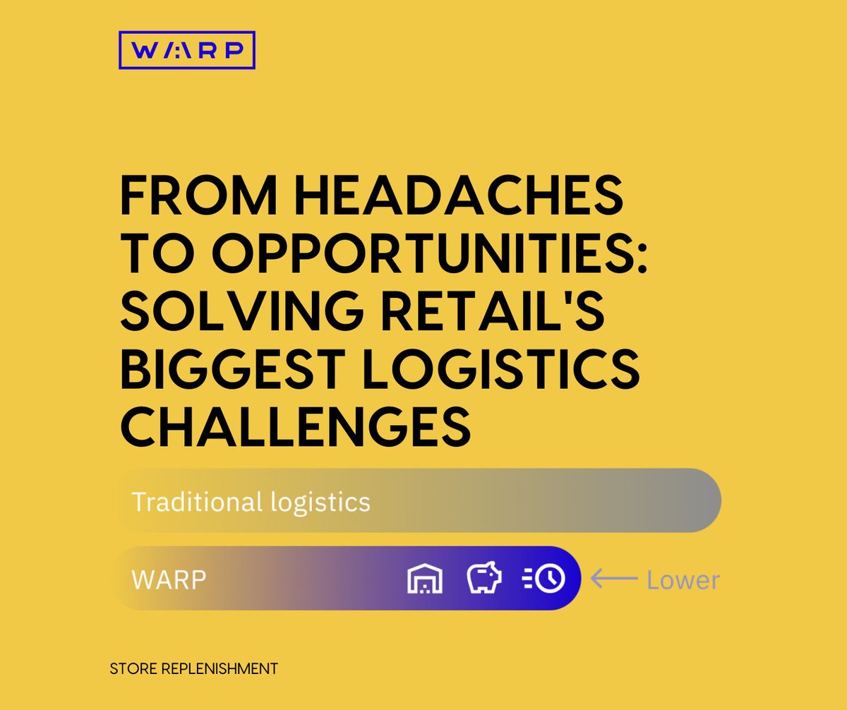 warptechco's tweet photo. From Headaches to Opportunities: Solving Retail's Biggest Logistics Challenges
Tired of logistics chaos? Let's bring some order to your operations.
Contact Us: https://t.co/v43qxmA1P7
#technology #middlemile #logistics #supplychain #crossdock #freighttech #storereplenishment https://t.co/DMncfxVLDm