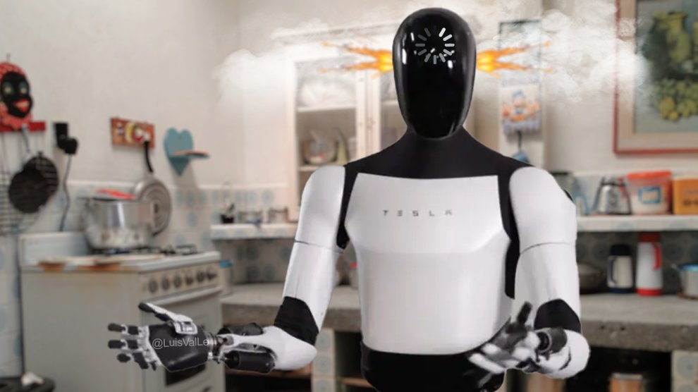 LuisValLe_A's tweet photo. Mi robot Tesla cuando le explique que tiene que separar las tortillas antes de refrigerarlas sino se echan a perder. https://t.co/jrseUYYfwR