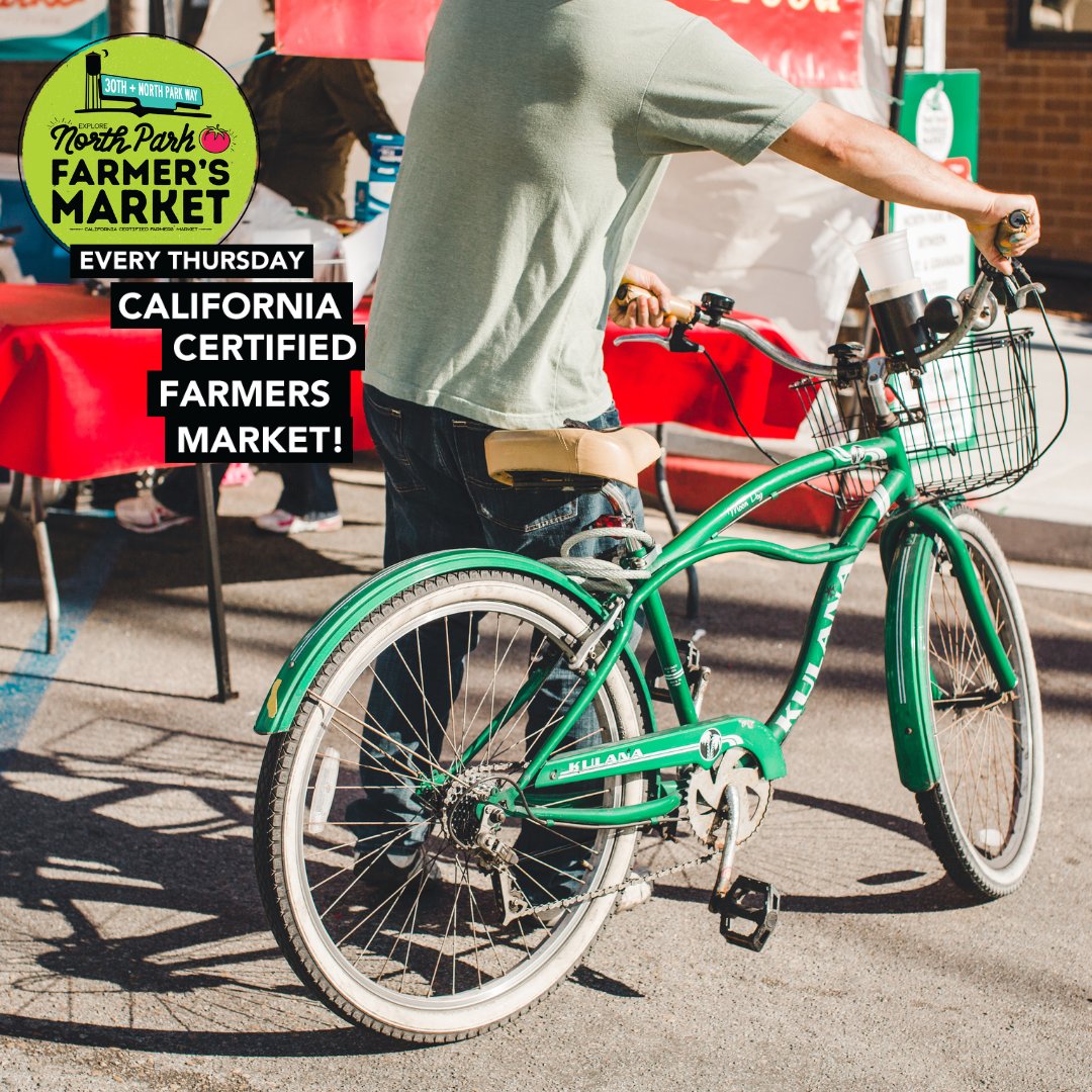 FARMERS M A R K E T THURSDAY! 🌻 Stop by the North Park Thursday Market every Thursday from 3-7:30pm for produce, artisan goods, plants, dinner, &amp; so much more!