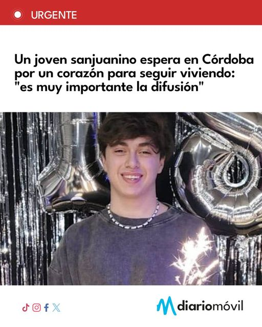 XxiJusticia's tweet photo. URGENTE RT
Gerónimo Arruda, de 18 años, se encuentra en Córdoba en búsqueda de un donante compatible que le permita continuar su vida, mientras su familia enfrenta la angustiante espera https://t.co/DMsAkZLgmo