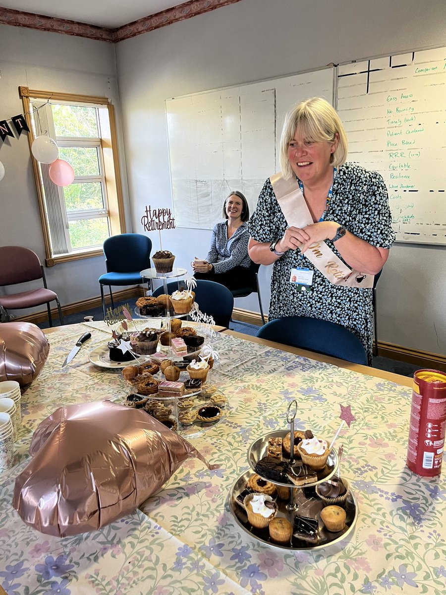 Today we helped <a href="/sops39/">Sophy Parkin</a> celebrate her retirement. Luckily for us Sophy is only actually retiring for 4 weeks and then coming back. Thank you for all you have done since you joined our team and thanks for the 31 years NHS service. <a href="/LPTnhs/">Leicestershire Partnership NHS Trust</a> <a href="/BDA_Dietitians/">British Dietetic Association</a>