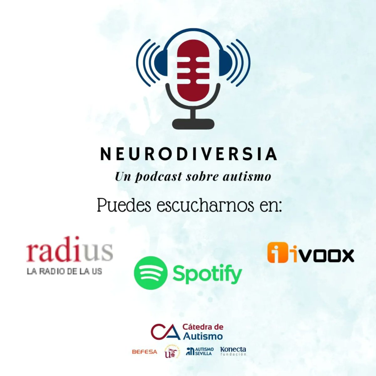 CatedraAutismo's tweet photo. 📢 #Neurodiversia es premiada por la #inclusión en la radio🎙

Gracias a @RadiUS_Sevilla, @unisevilla, @Autismo_Sevilla y a #FundacionKonecta y #Befesa por hacerlo posible. ¡Y a nuestr@s oyentes! 🥳

♥️💚💙 Enhorabuena a los hombres y mujeres autistas que crean este podcast 🌟 https://t.co/tnUBzp1pXp