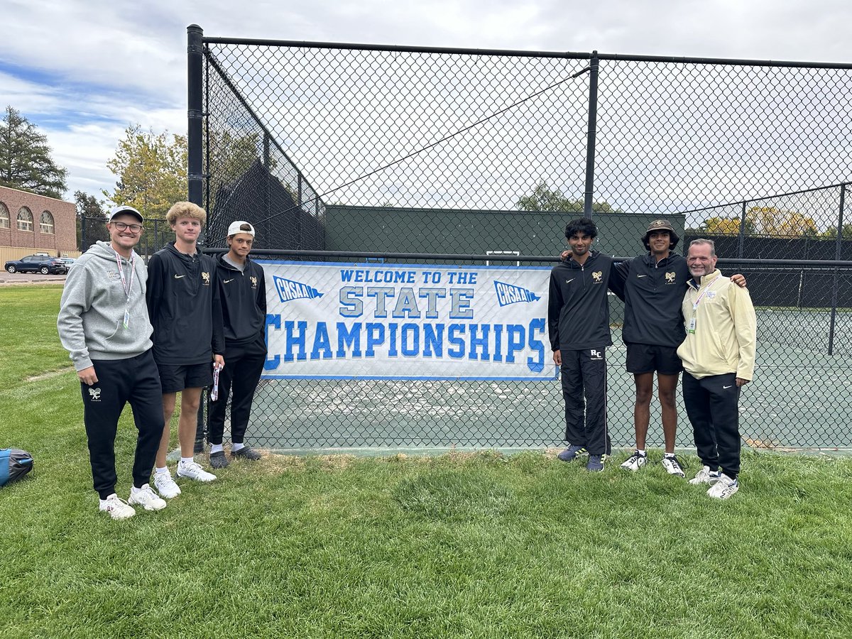 #3 &amp; 4 Doubles competing at the State Tennis Tournament today. Go Jags!!