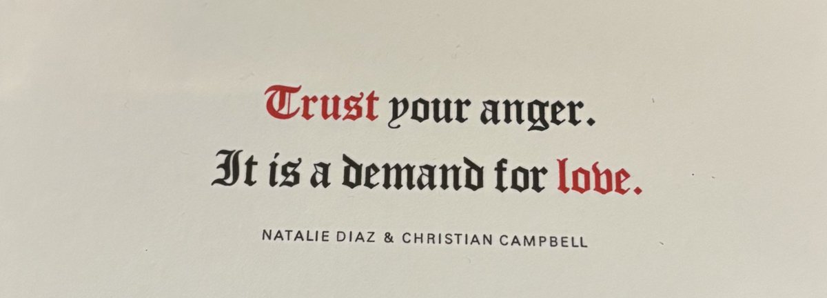 chenchenwrites's tweet image. Trust your anger.
It is a demand for love.

—Natalie Diaz &amp;amp; Christian Campbell