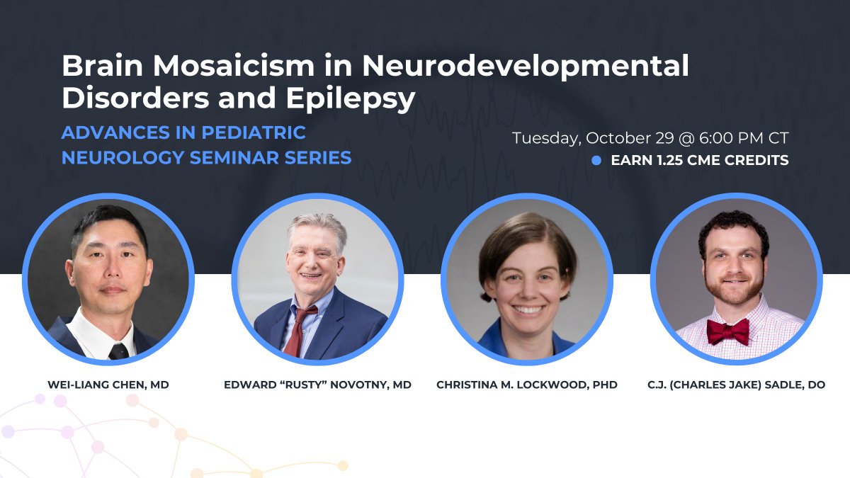 Join us on Oct 29 to explore cutting-edge insights into neurodevelopmental disorders! Learn about the role of postzygotic somatic variants, brain-limited mosaicism &amp; advanced diagnostics like deep sequencing &amp; precision medicine therapies -1.25 CME Credits bit.ly/3Y50ZlE